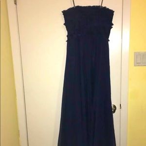 Monique Lhuillier bridesmaid long dress navy us 6